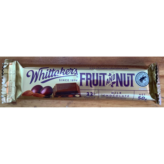 Whittaker’s Fruit and Nut 50g The Kiwi Milk Bar