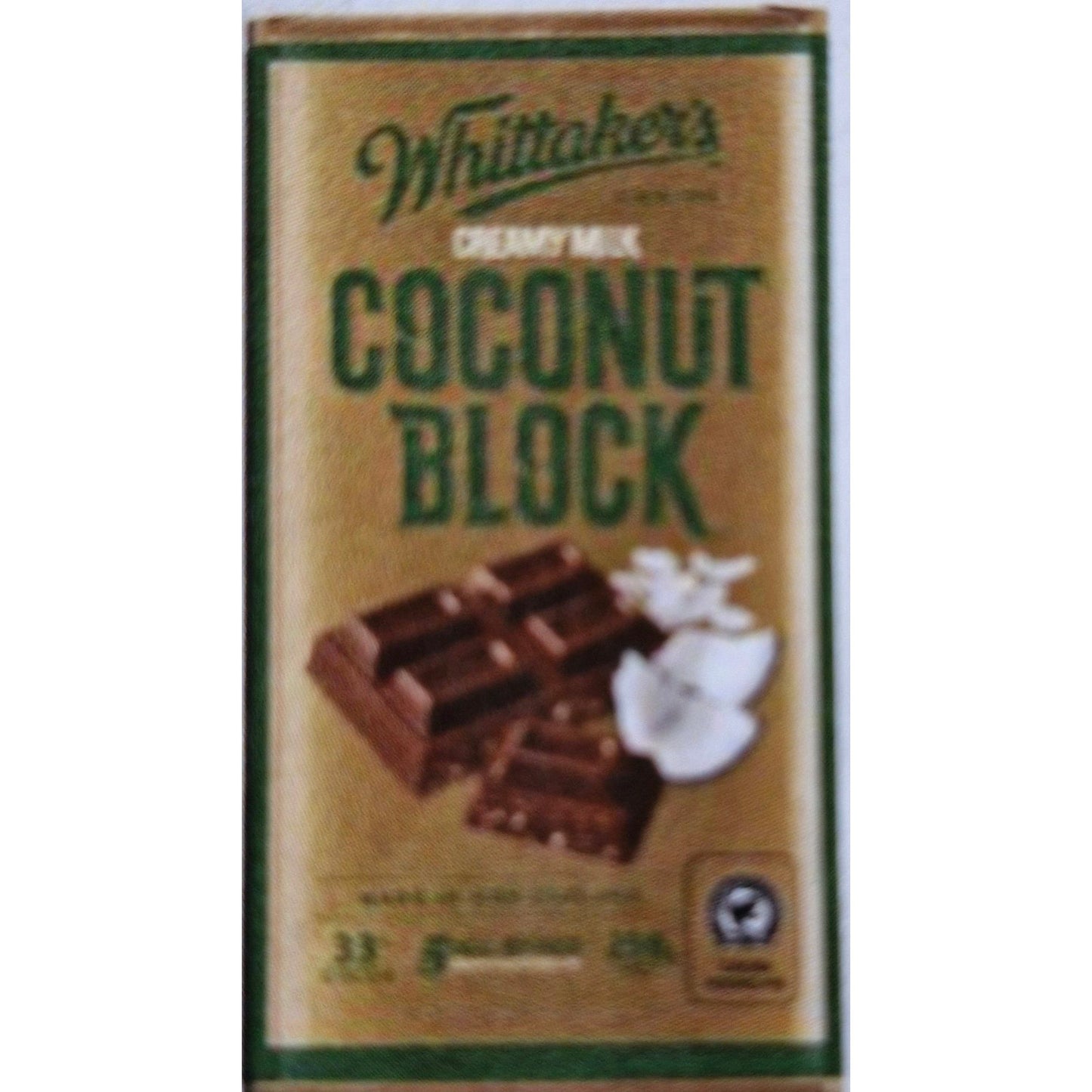 Whittakers Coconut Block The Kiwi Milk Bar