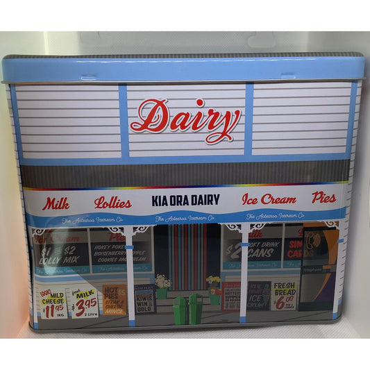 NZ Dairy Cookie Tin The Kiwi Milk Bar
