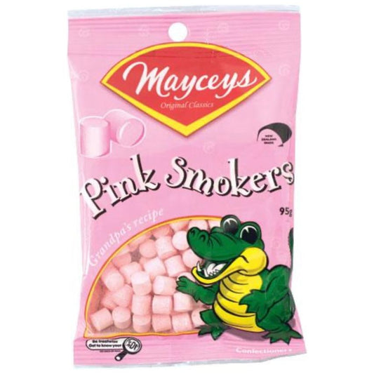 Mayceys Pink Smokers 95g Bag The Kiwi Milk Bar