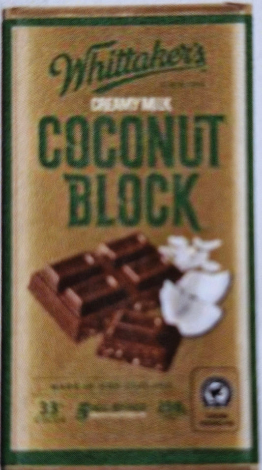 Whittakers Coconut Block The Kiwi Milk Bar