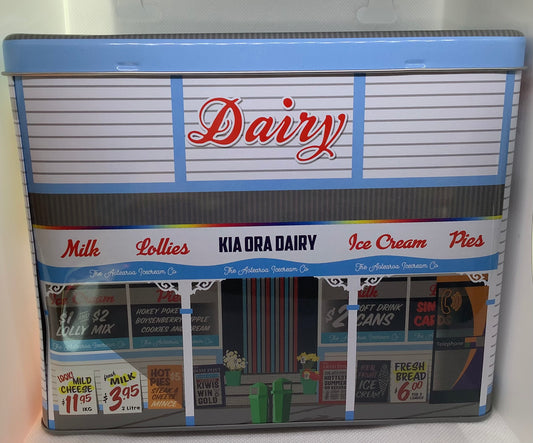 NZ Dairy Cookie Tin The Kiwi Milk Bar